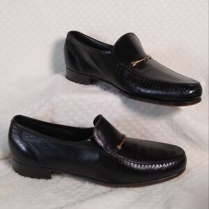 Men's Florsheim Imperial Ritz Black Leather Luxurious Moccasin Loafers Sz 10